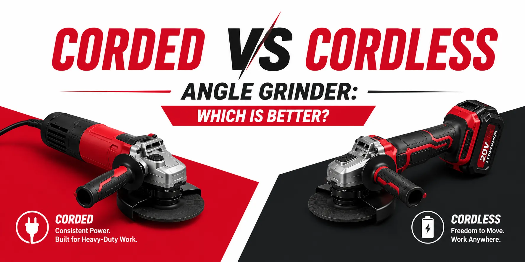 Amoladora angular con cable o inalámbrica: ¿cuál es mejor?